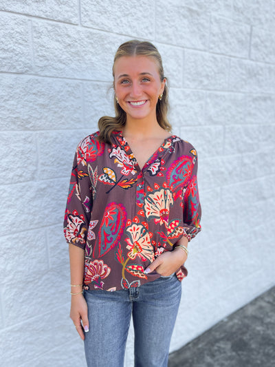 Umgee Brown Briar Top