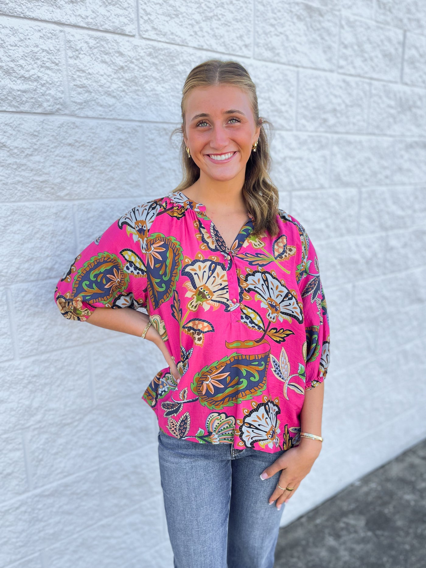 Umgee Pink Briar Top