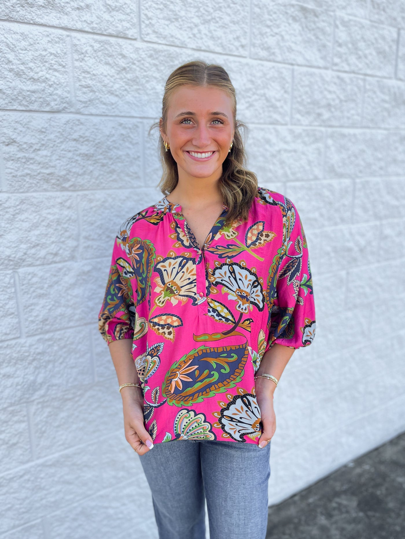 Umgee Pink Briar Top