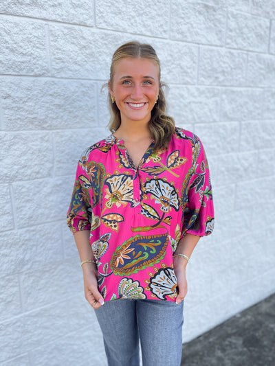 Umgee Pink Briar Top