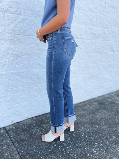 Vervet Victoria Nico High Rise Cuffed Jeans