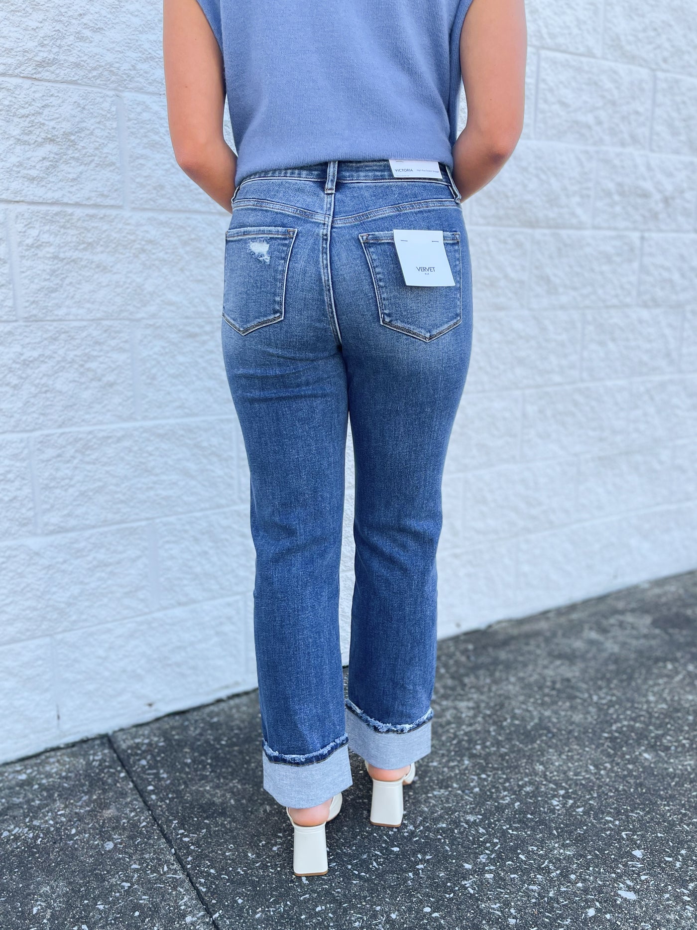 Vervet Victoria Nico High Rise Cuffed Jeans