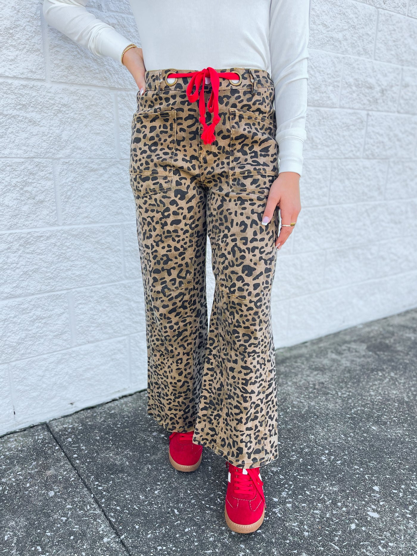 Stretchy Printed Denim Jeans