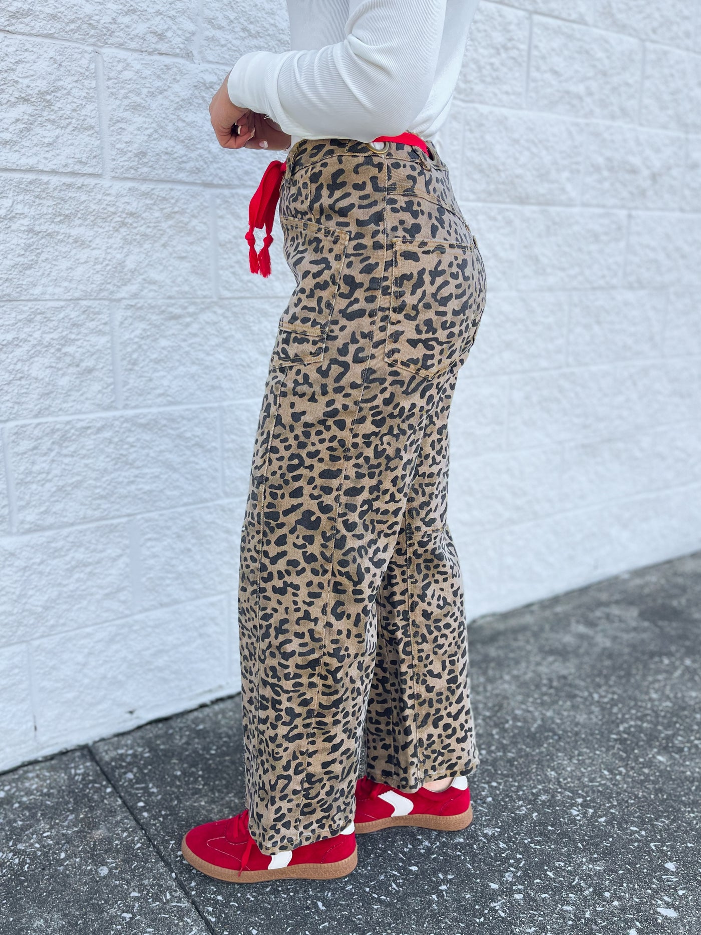 Stretchy Printed Denim Jeans