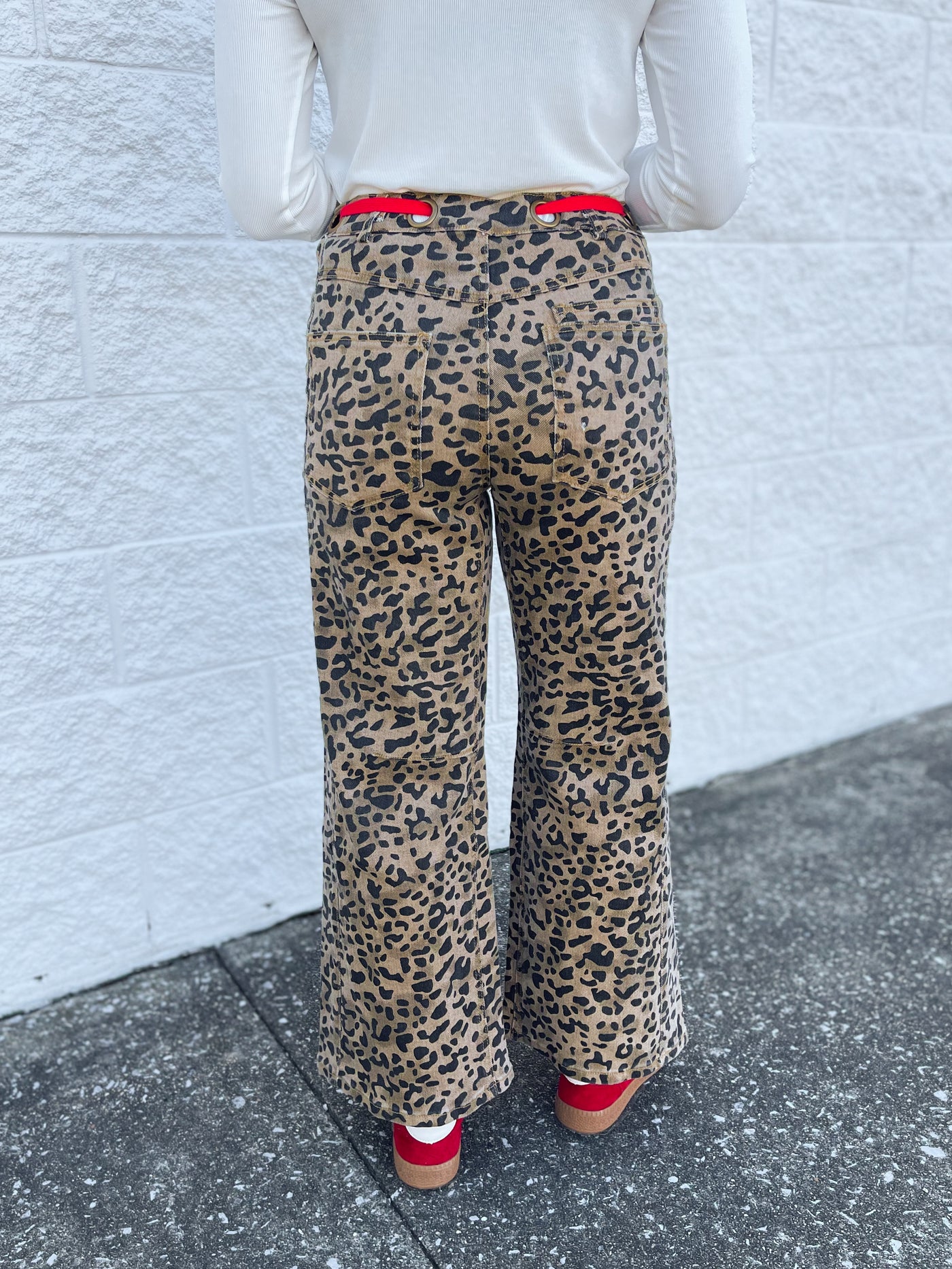 Stretchy Printed Denim Jeans