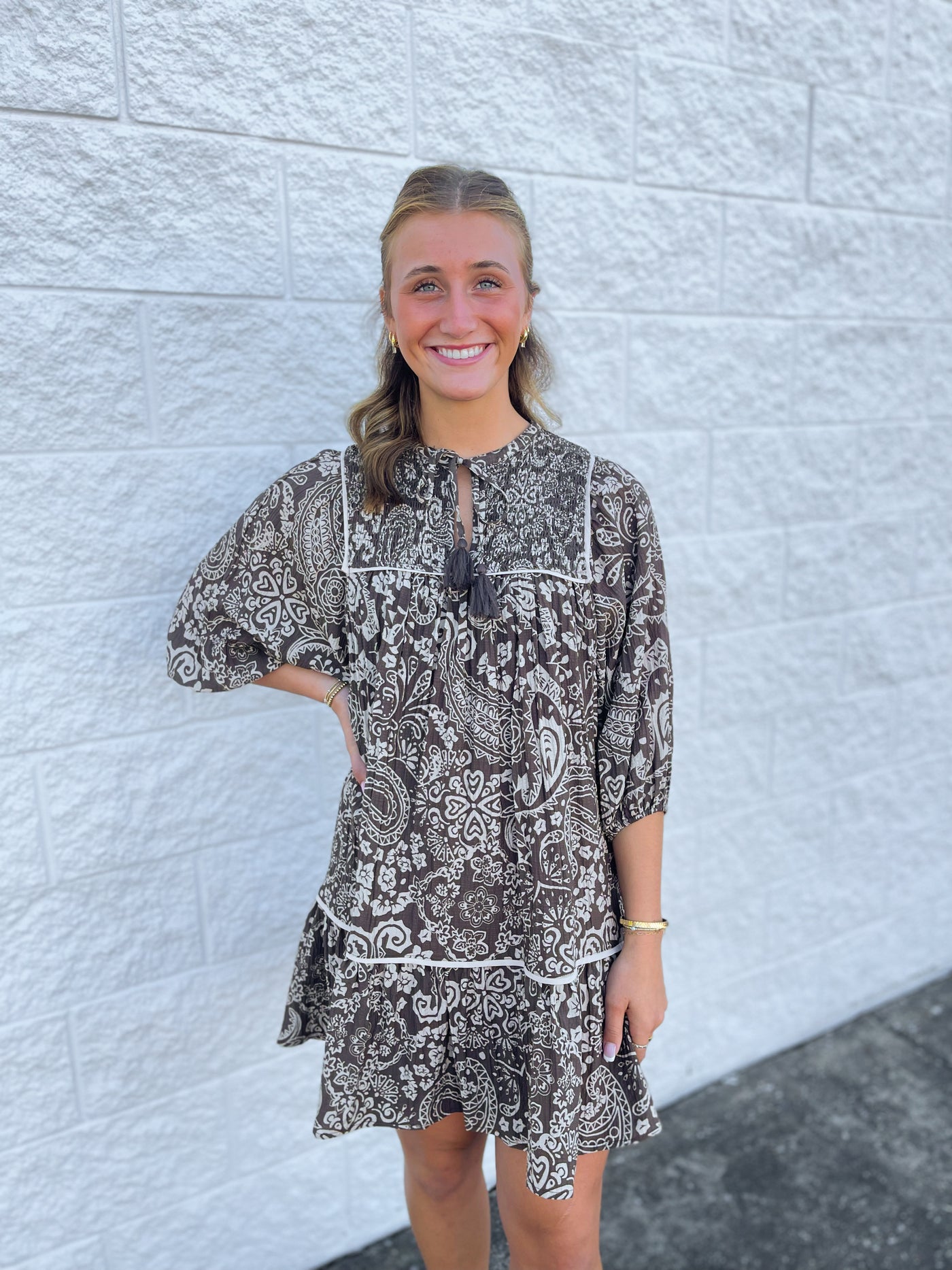 Umgee Brown Remy Dress