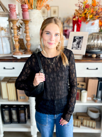 Umgee Black Lace Bella Top