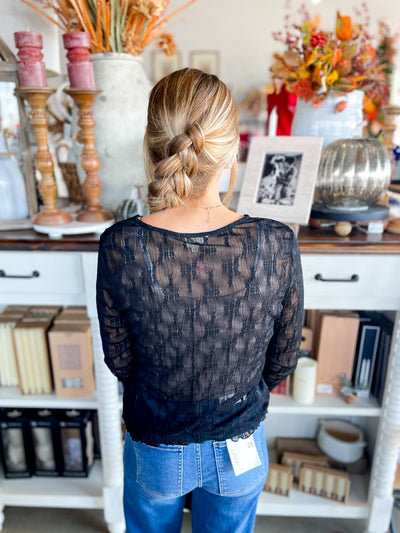Umgee Black Lace Bella Top