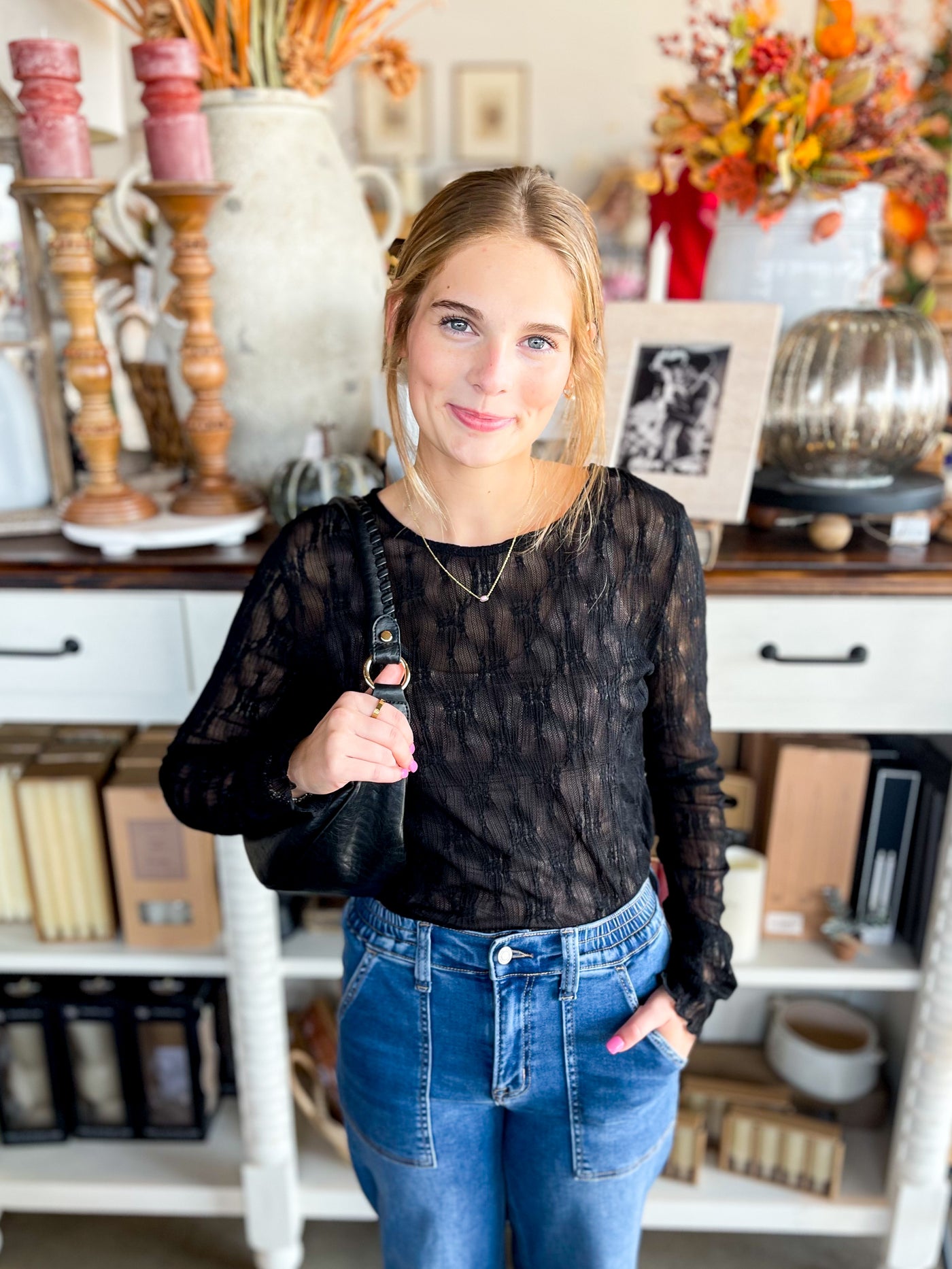 Umgee Black Lace Bella Top