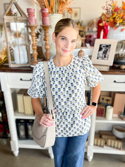 Nina Floral Foulard Top