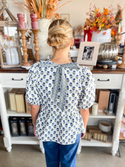 Nina Floral Foulard Top