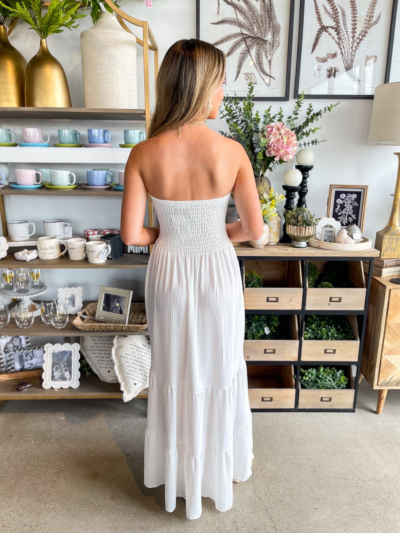 White Strapless Sidney Dress