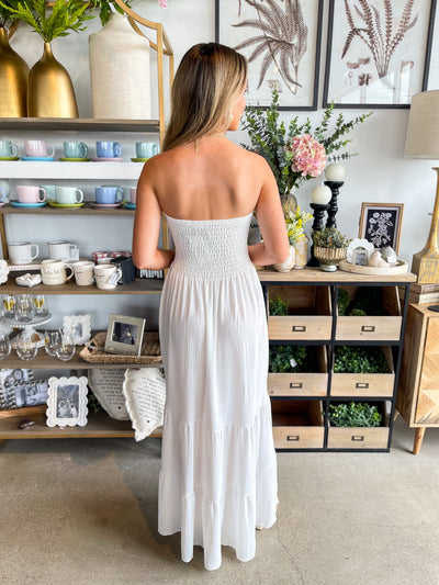 White Strapless Sidney Dress