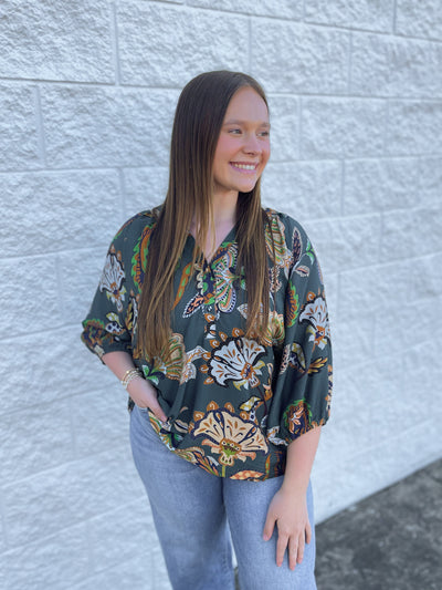 Umgee Teal Briar Top