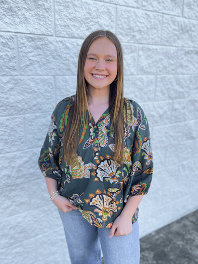 Umgee Teal Briar Top