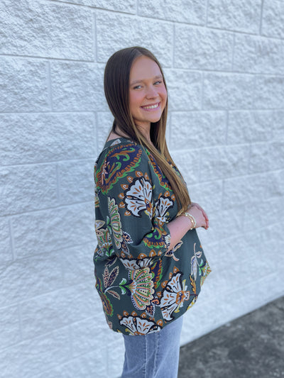 Umgee Teal Briar Top