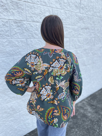 Umgee Teal Briar Top