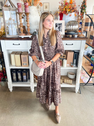 Umgee Brown Print Tonia Dress