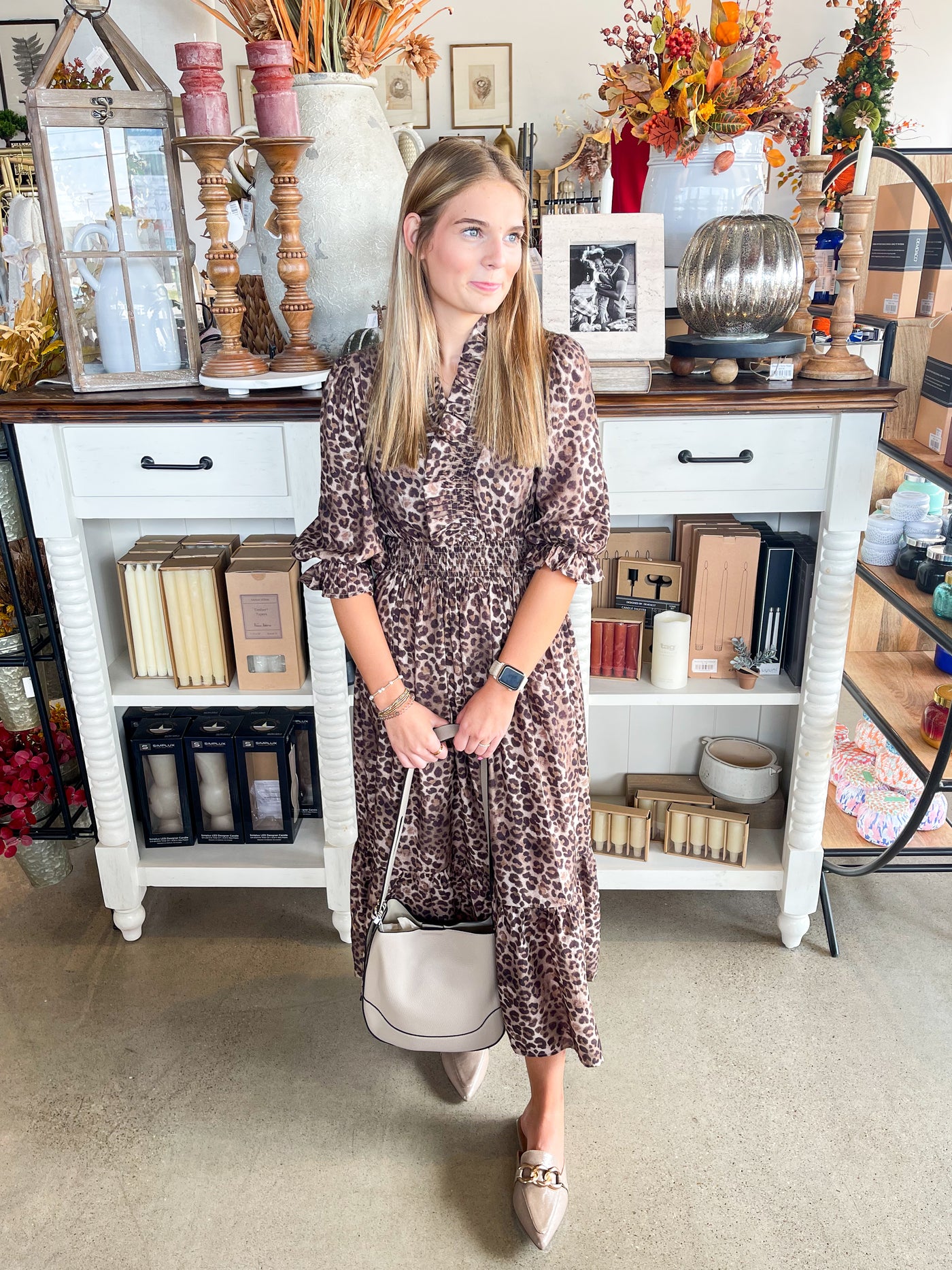 Umgee Brown Print Tonia Dress
