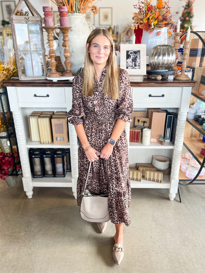 Umgee Brown Print Tonia Dress