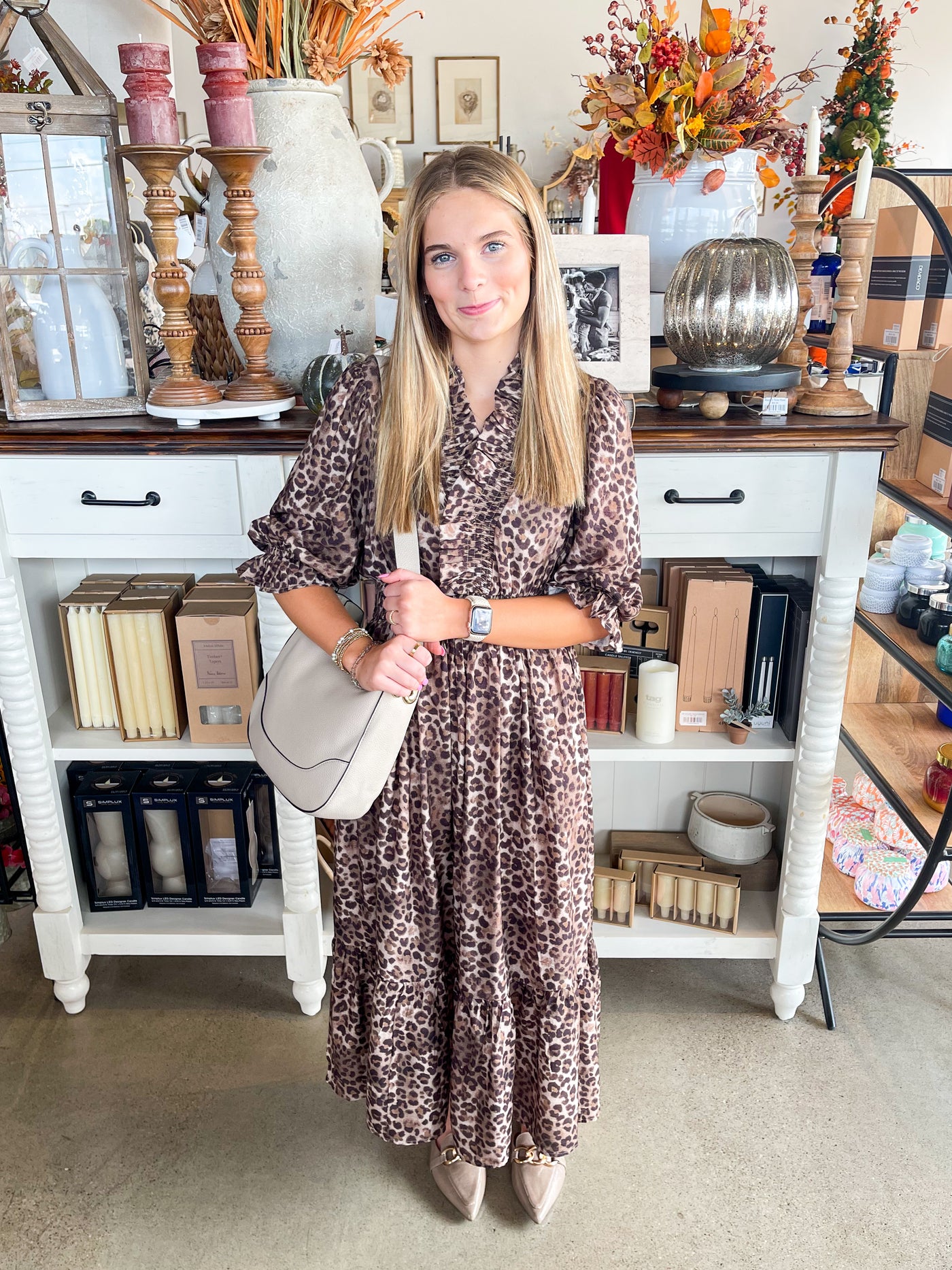 Umgee Brown Print Tonia Dress