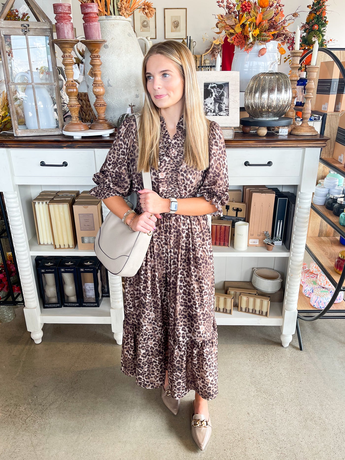 Umgee Brown Print Tonia Dress