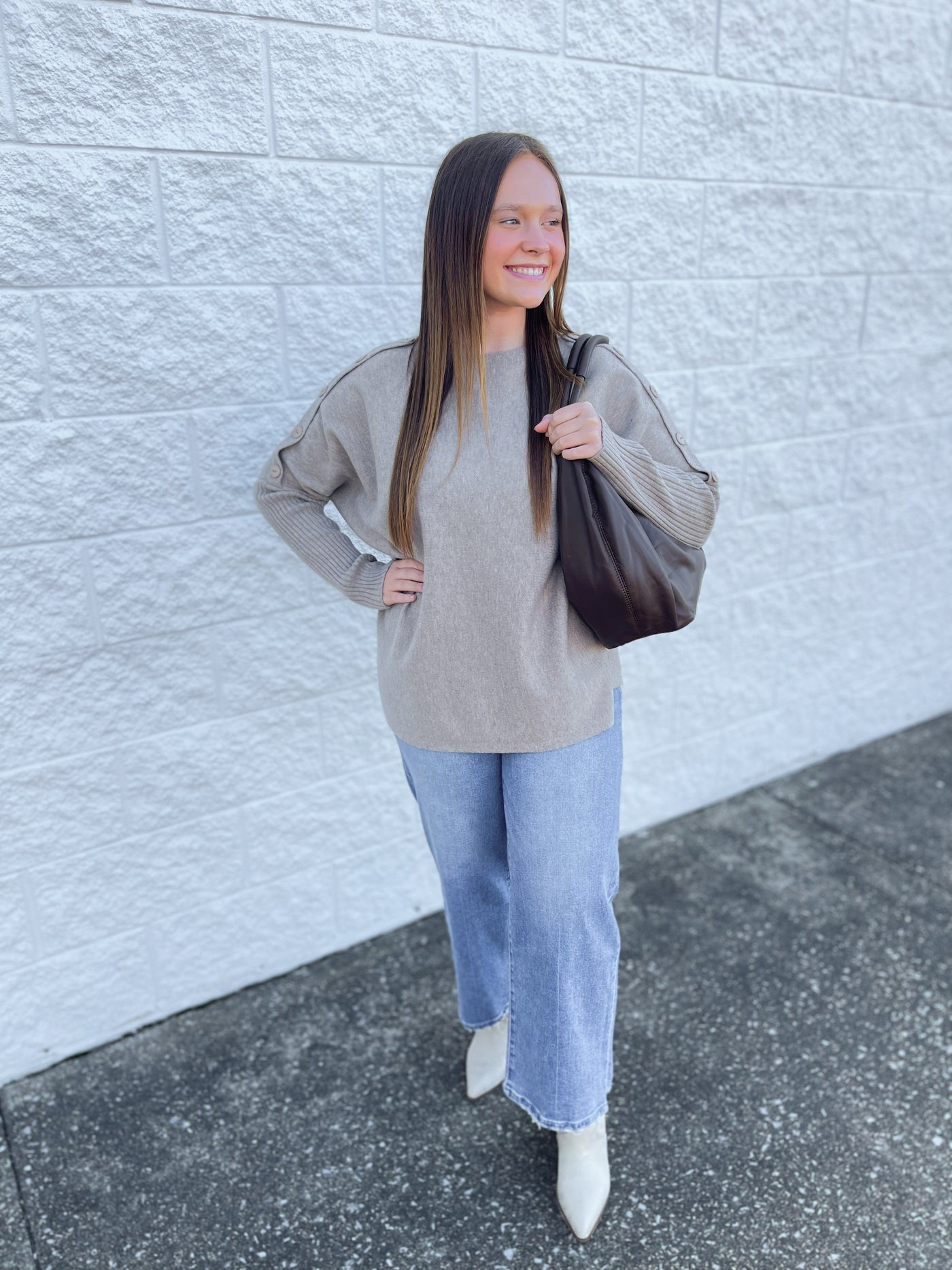 Sheffield Button Sweater One Size