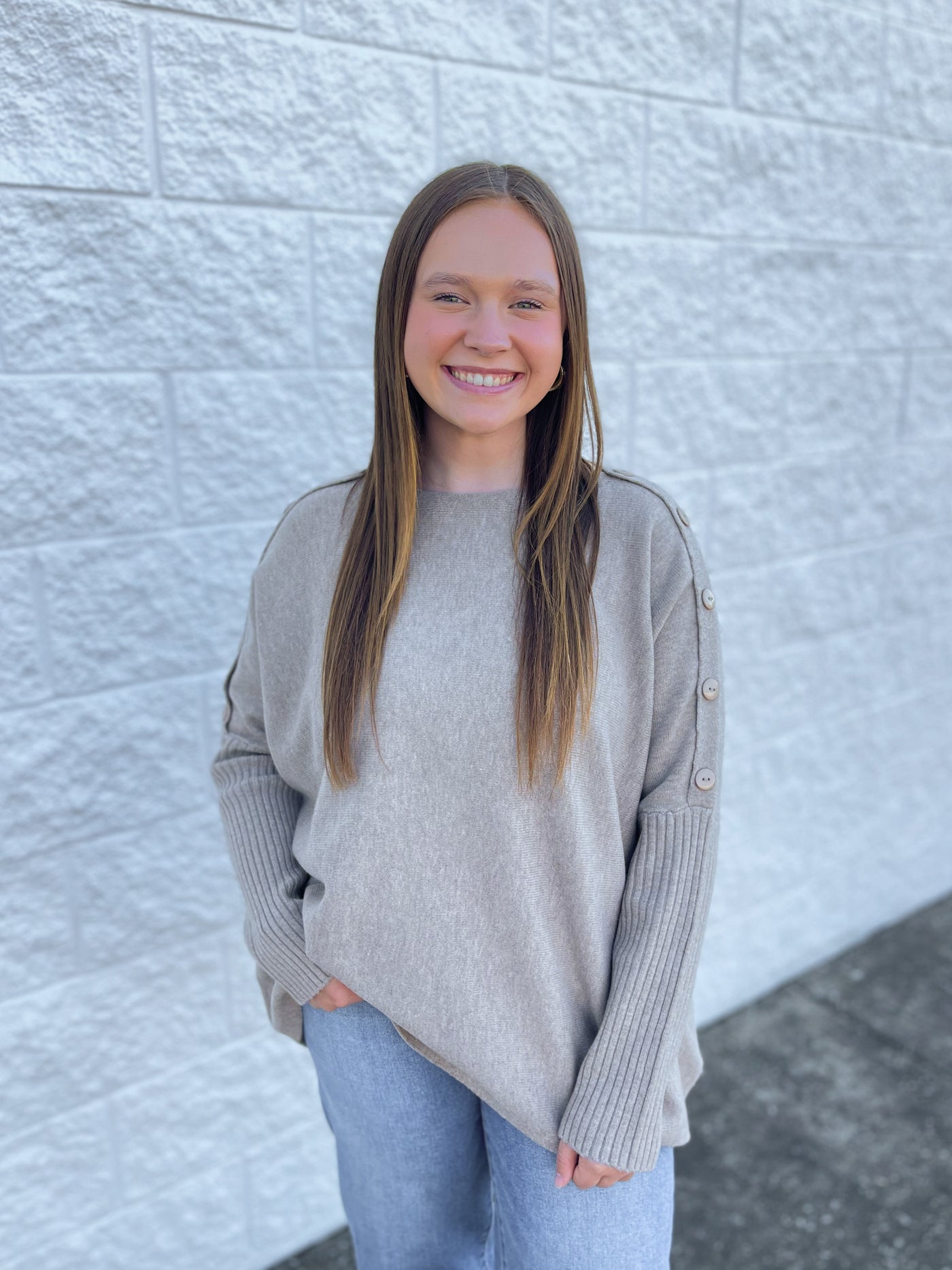 Sheffield Button Sweater One Size