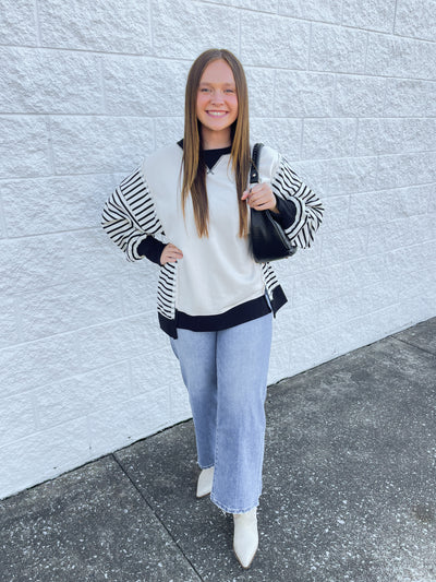 Cream Black Rickie Pullover