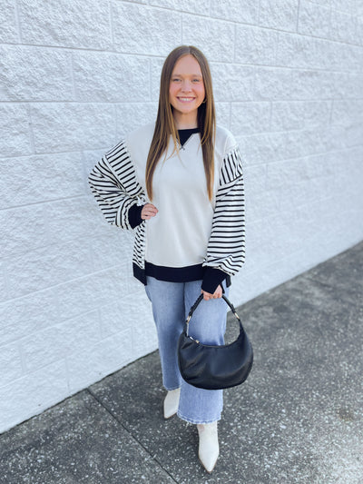 Cream Black Rickie Pullover