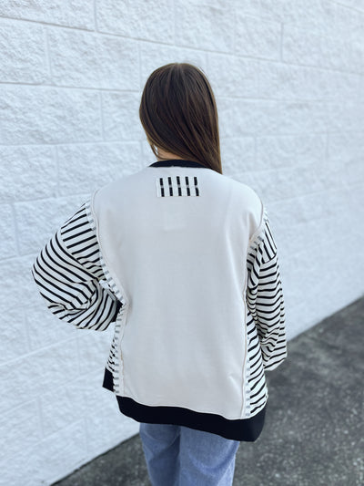 Cream Black Rickie Pullover