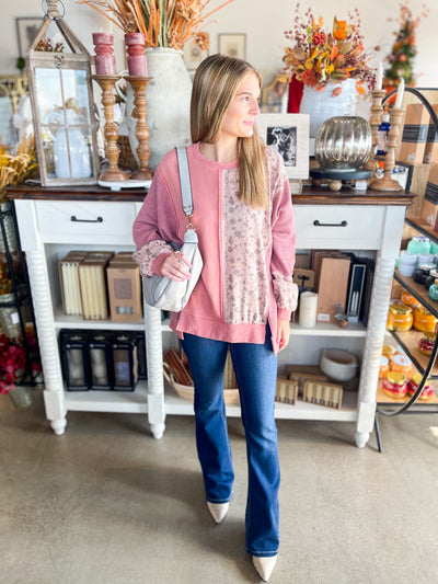 Dusty Mauve Gauze Joleane Top
