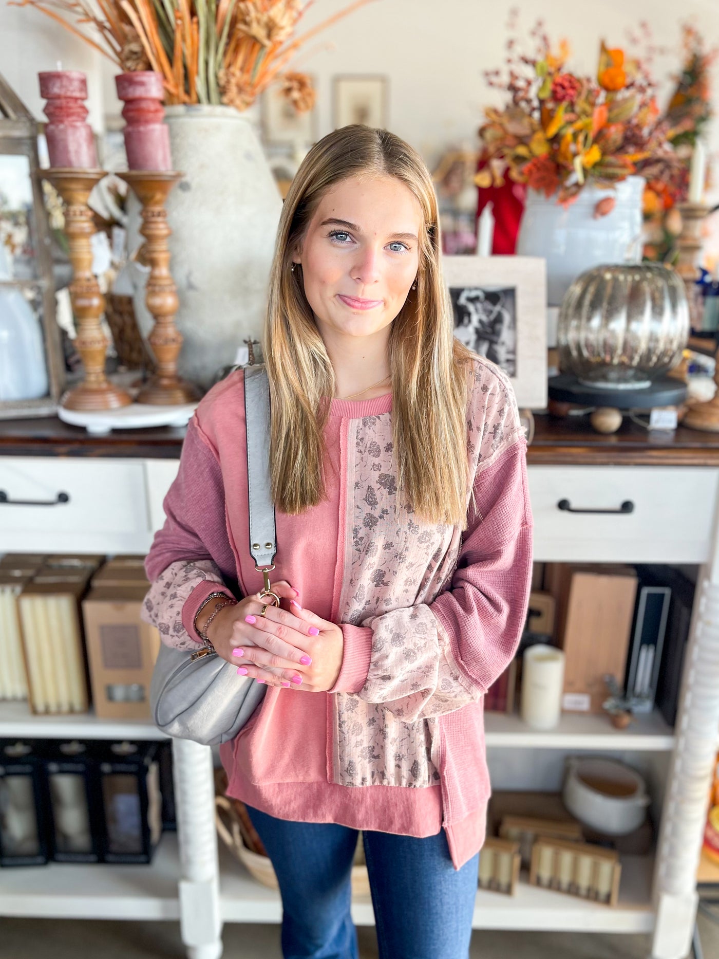 Dusty Mauve Gauze Joleane Top