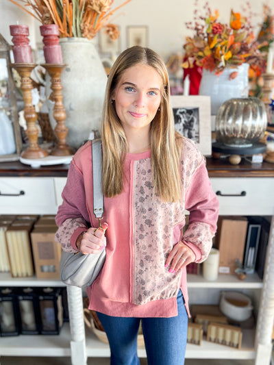Dusty Mauve Gauze Joleane Top