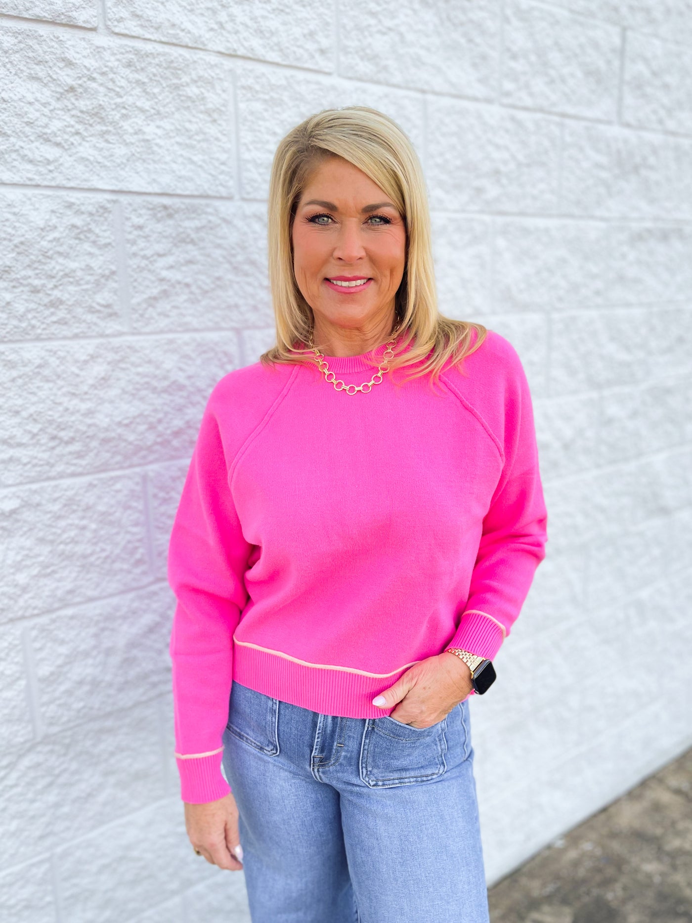 Candy Pink Hayden Sweater