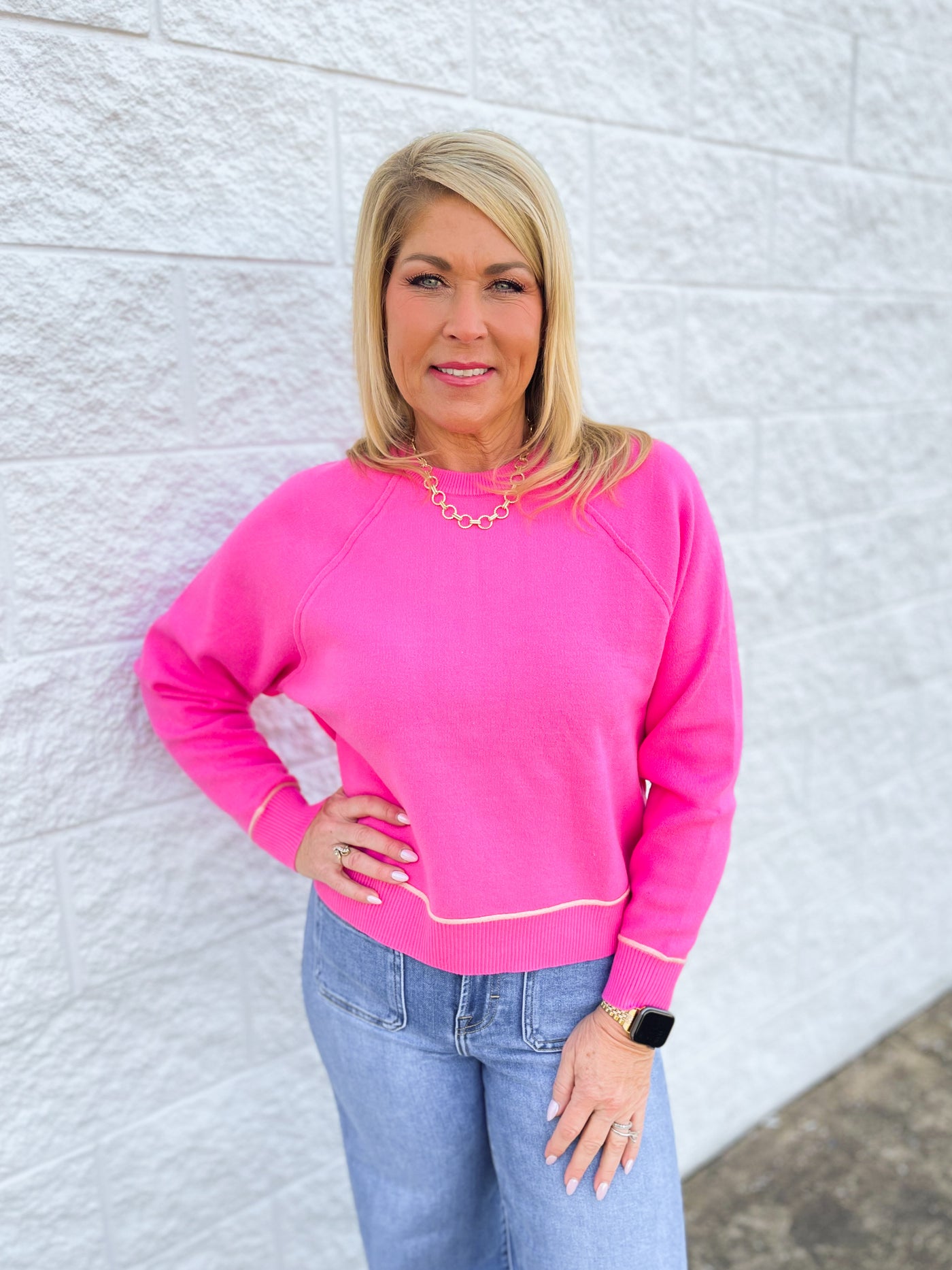 Candy Pink Hayden Sweater