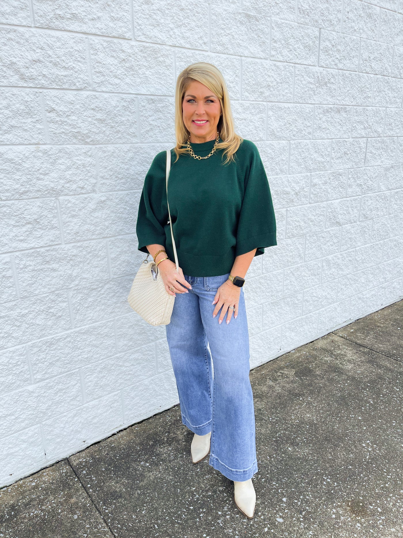 Jodifl Hunter Green Therese Sweater