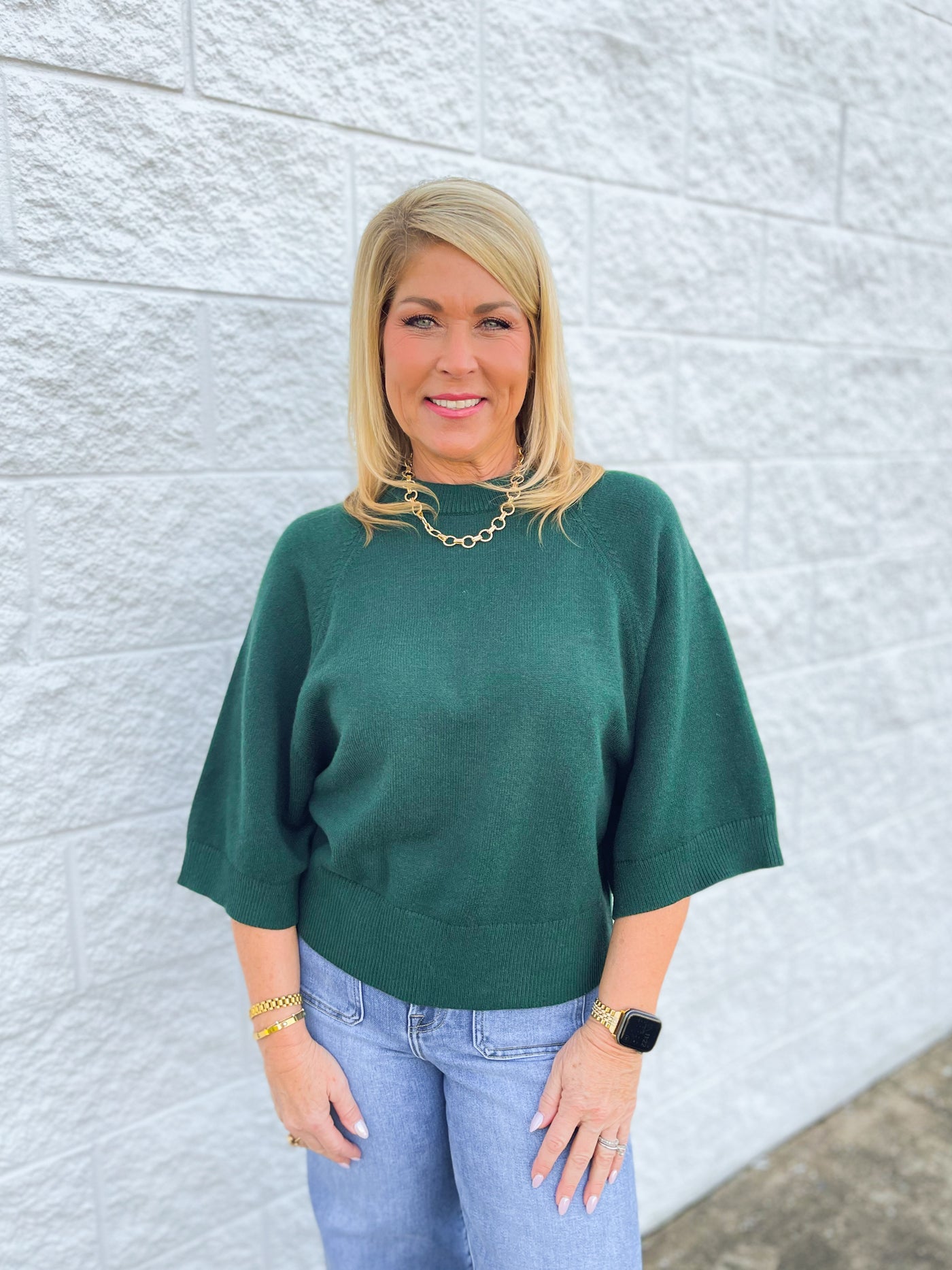 Jodifl Hunter Green Therese Sweater