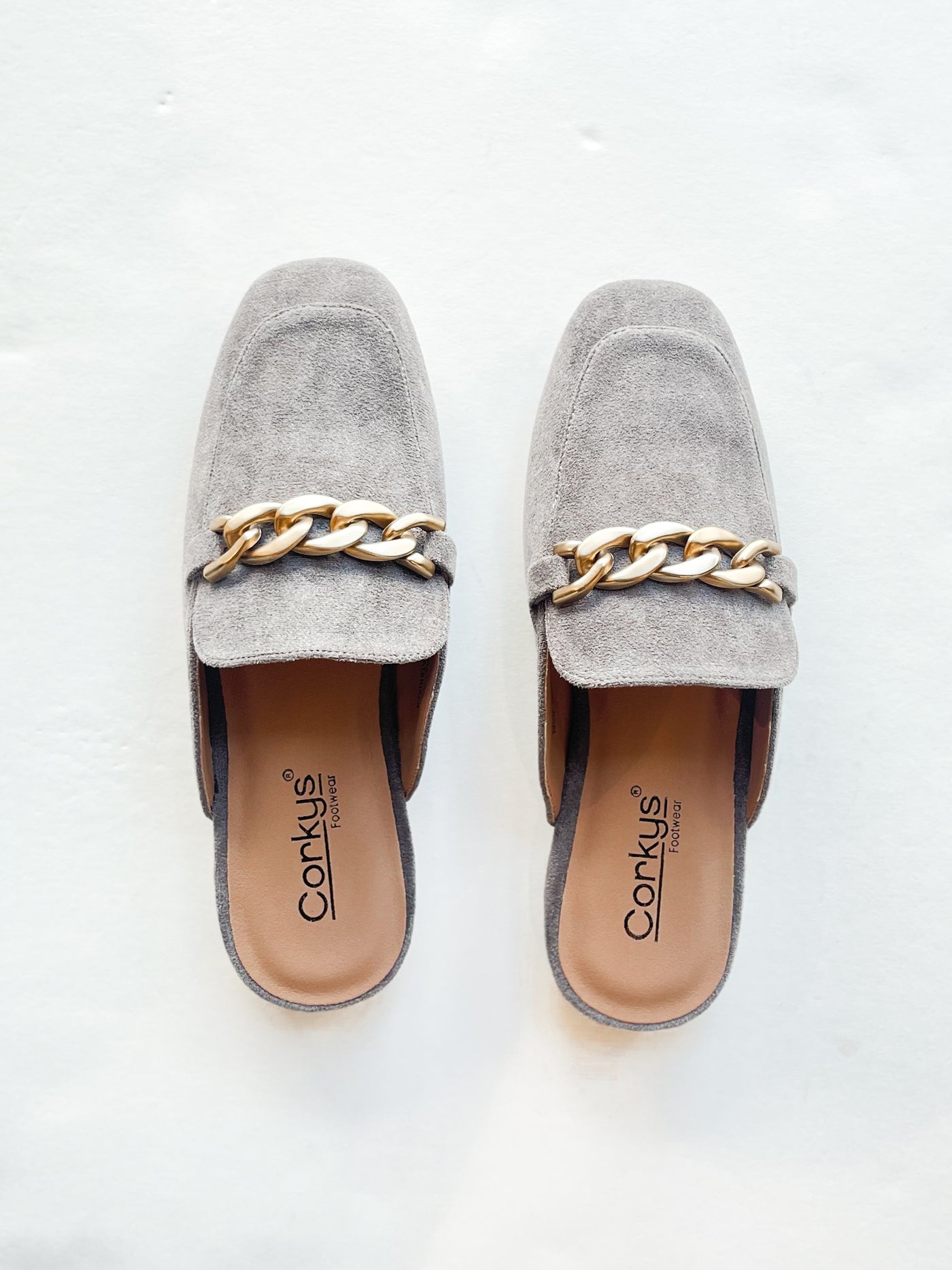 Corky’s Keepsake Grey Faux Suede