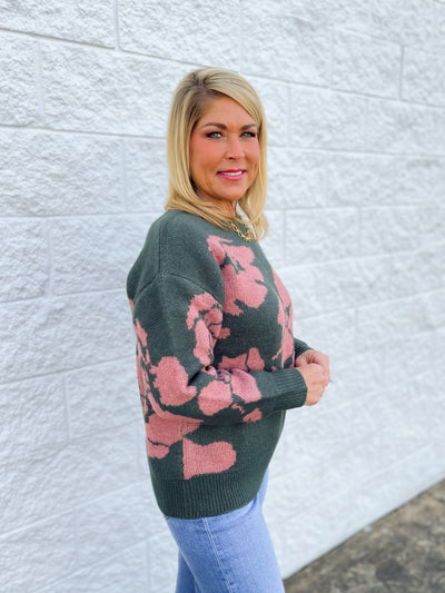 Umgee Green Anderson Sweater