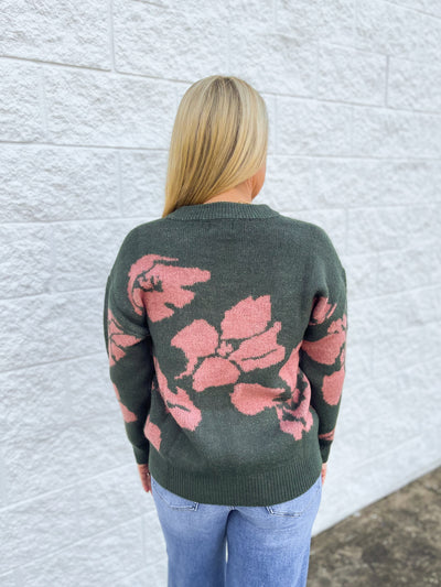 Umgee Green Anderson Sweater