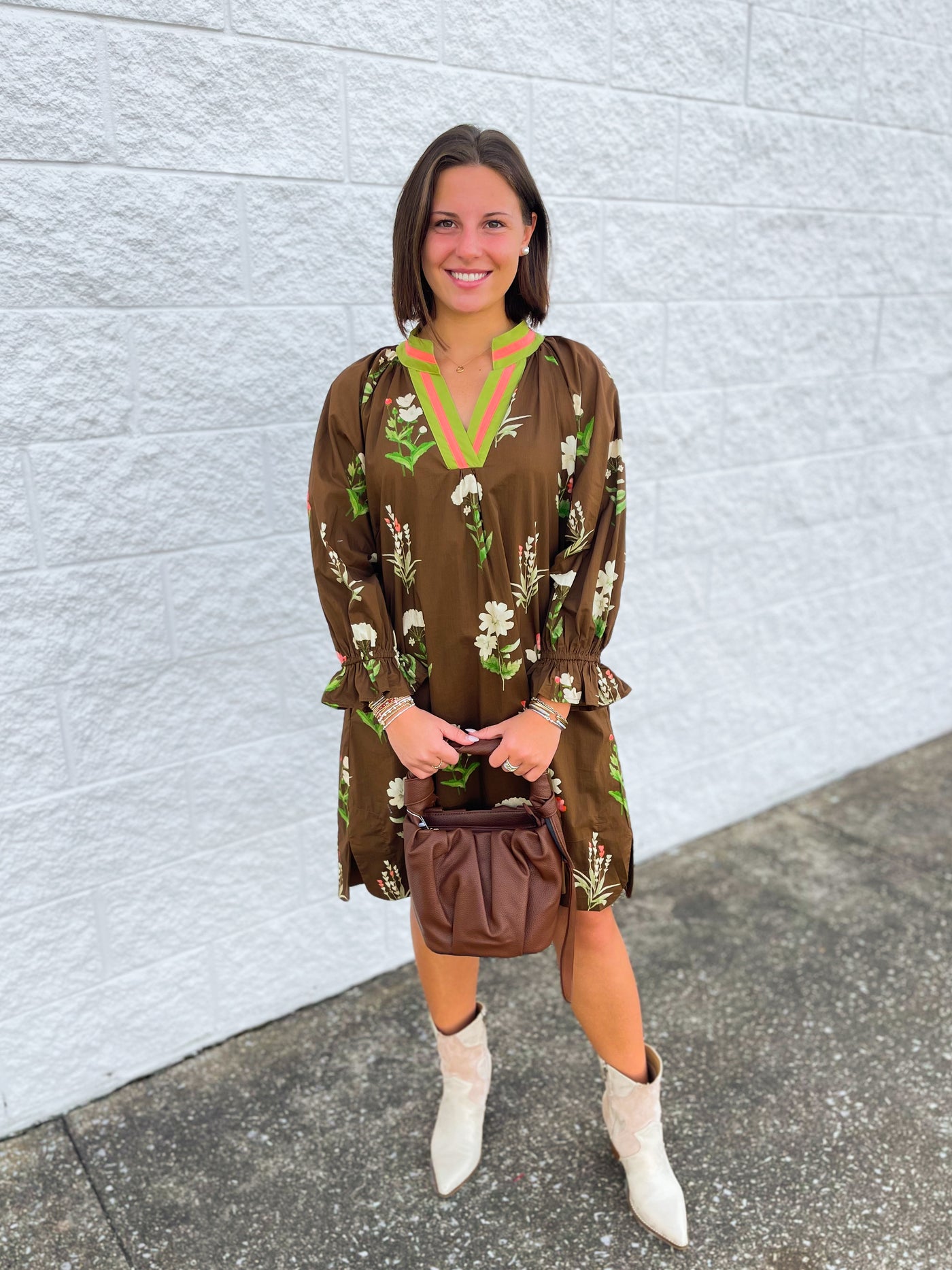 Umgee Brown Mix Ali Dress