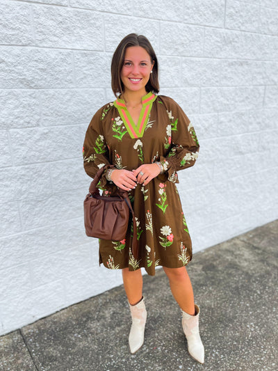 Umgee Brown Mix Ali Dress