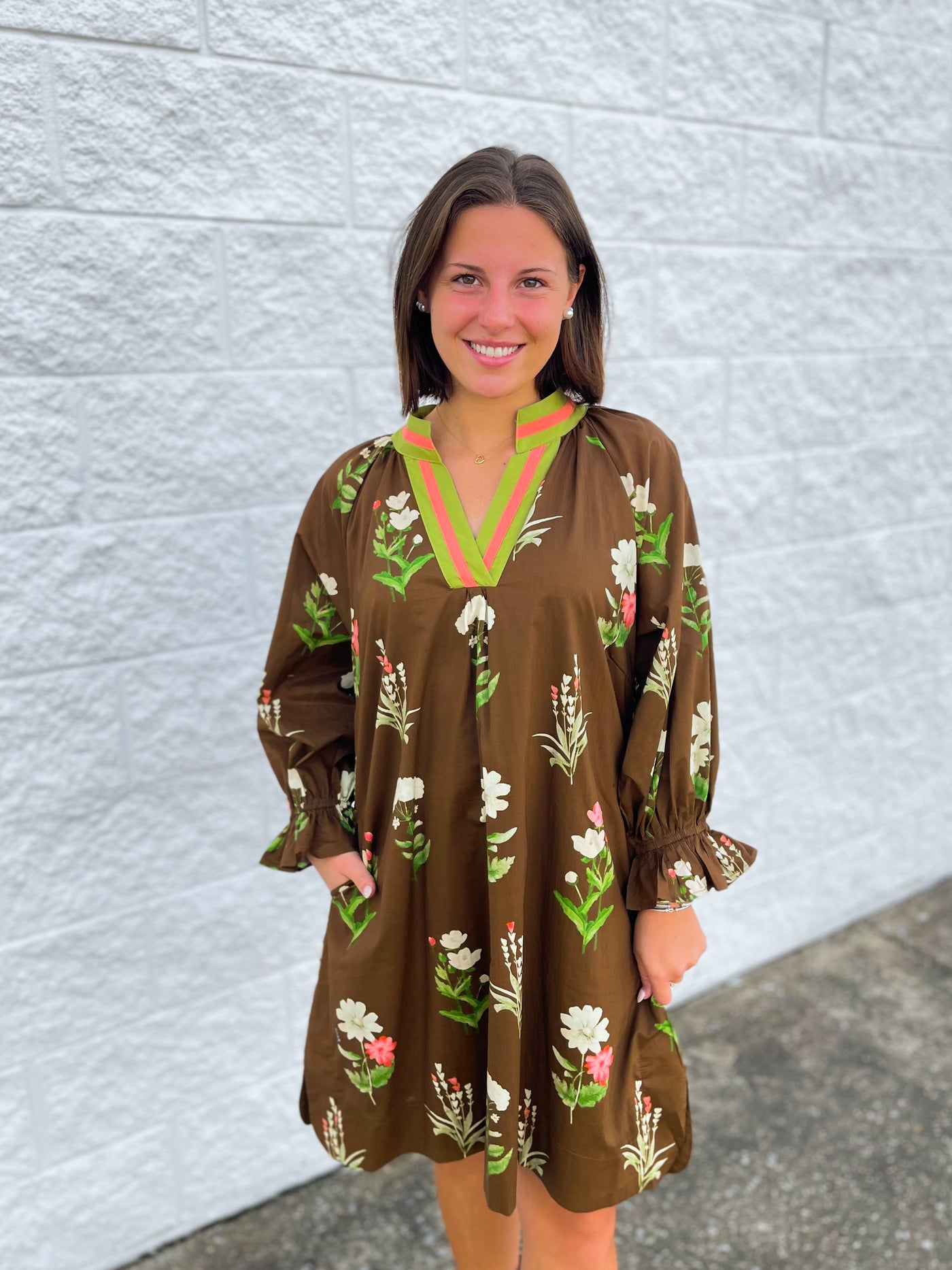 Umgee Brown Mix Ali Dress