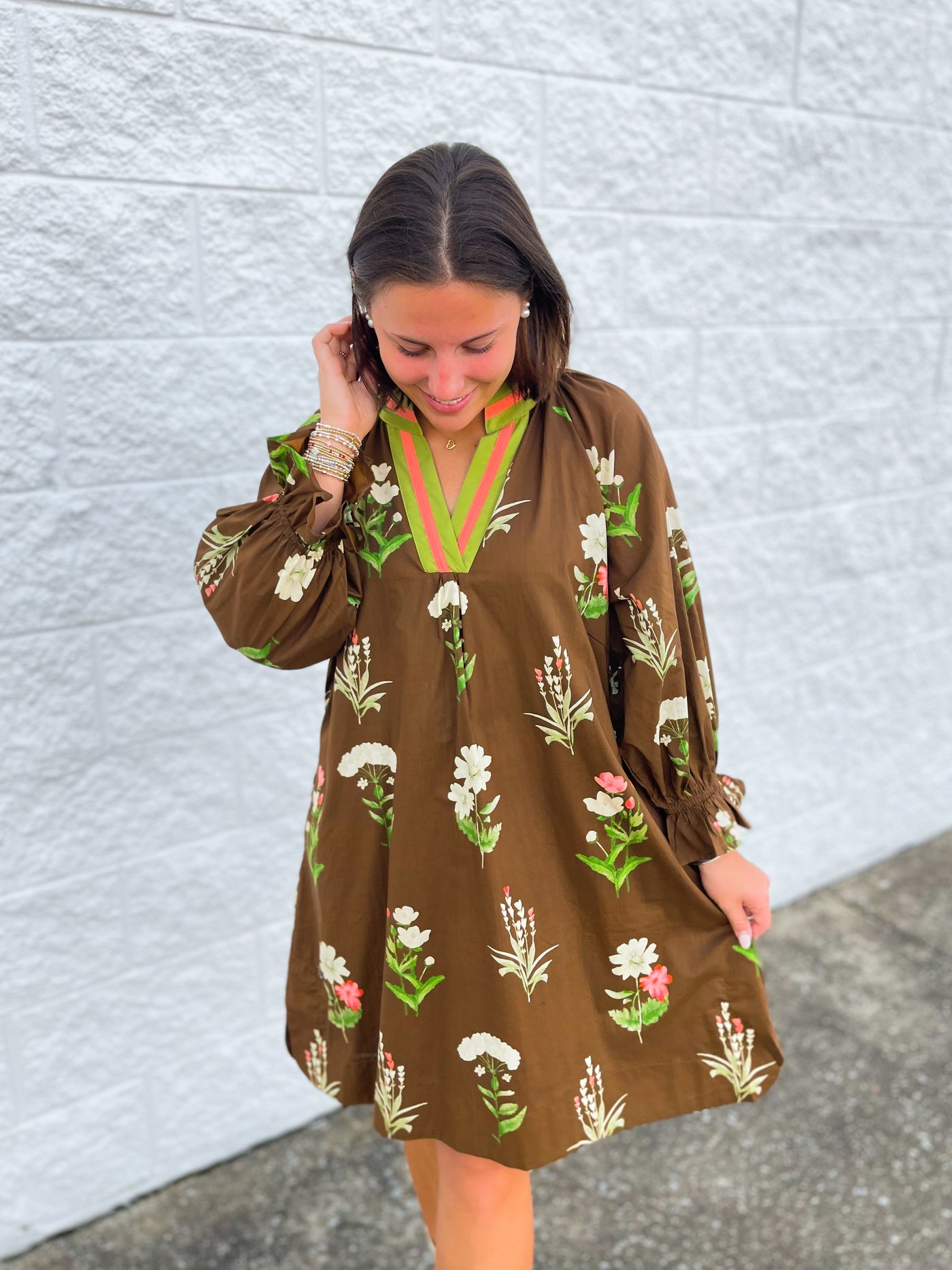 Umgee Brown Mix Ali Dress