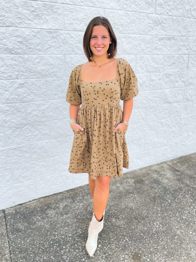 Floral Corduroy Janie Dress