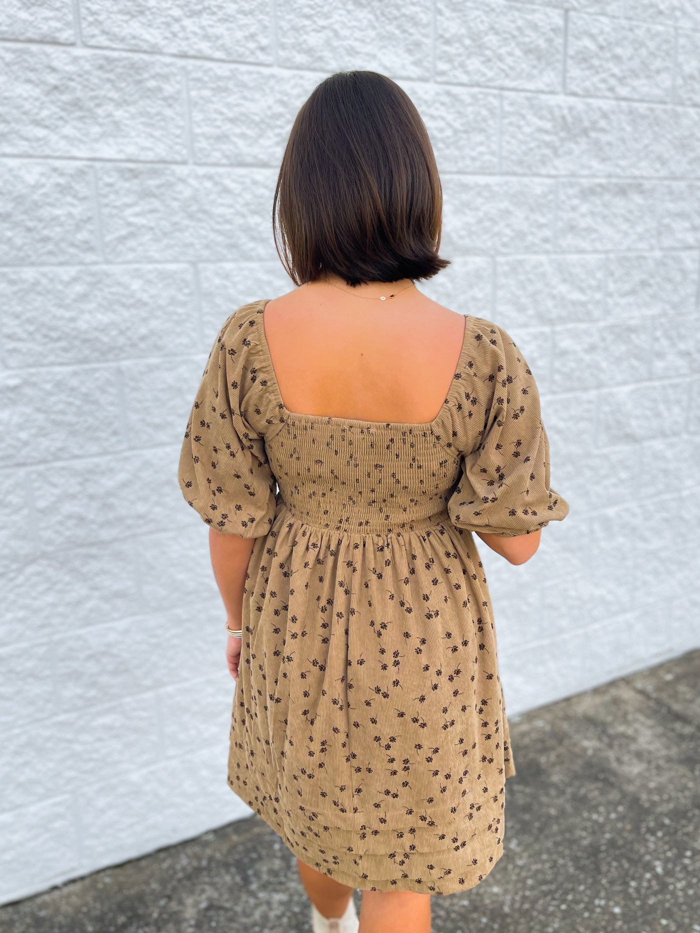 Floral Corduroy Janie Dress