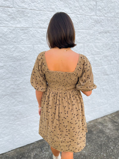 Floral Corduroy Janie Dress