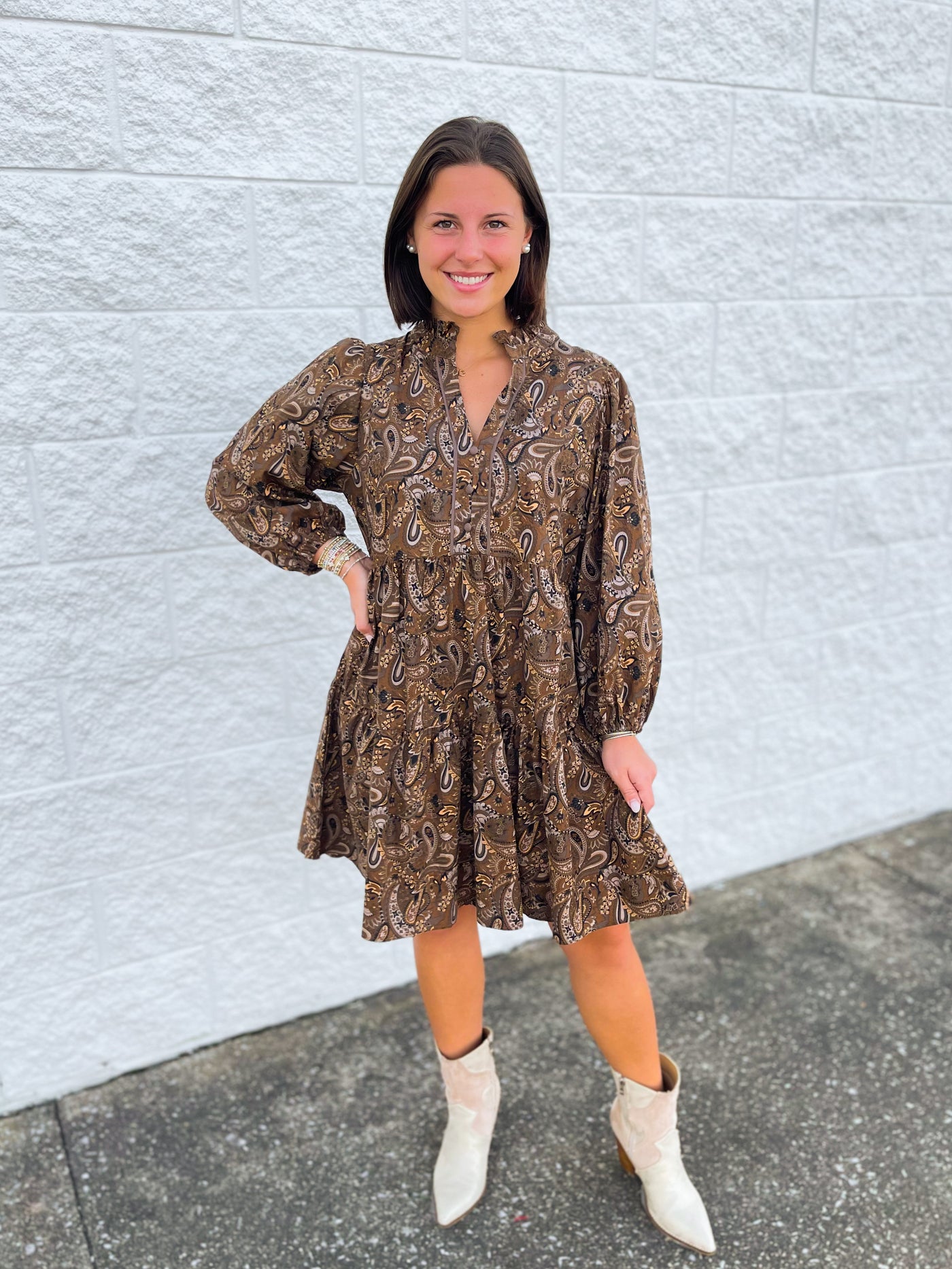 Umgee Brown Merrit Dress