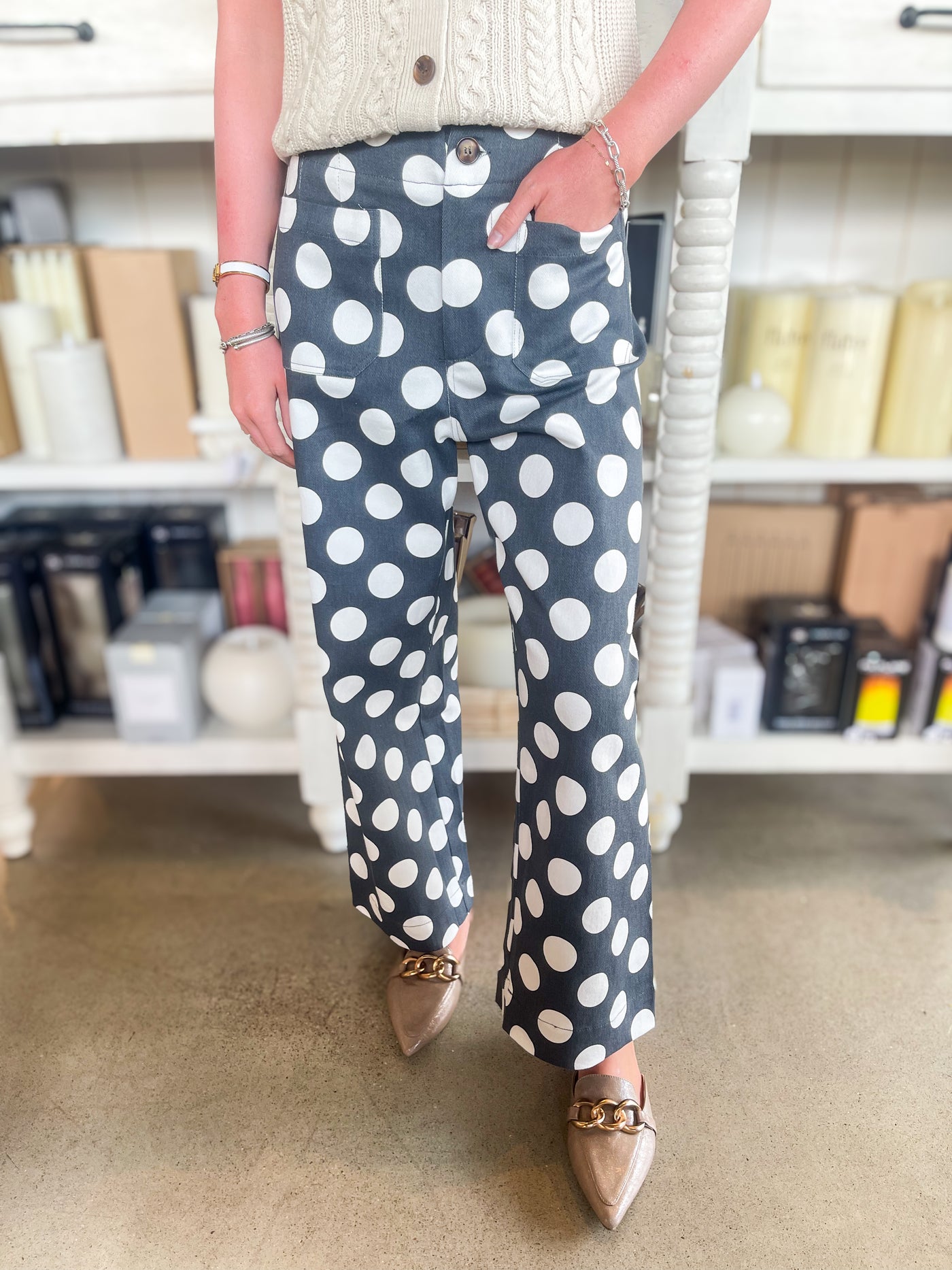 Jodifl Charcoal Dot Pants – Kenzie Parker
